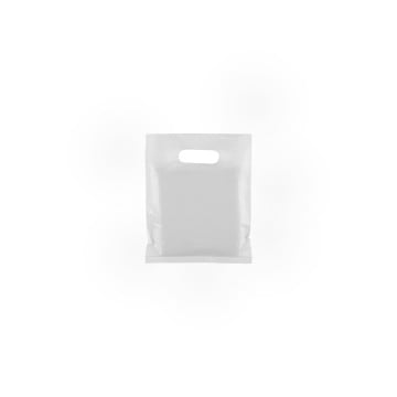 White Economy Gloss Plastic Carrier Bags