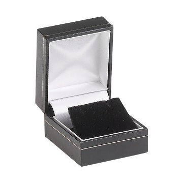 Black Leatherette Jewellery Cases - Earring - 46 x 51 x 31mm
