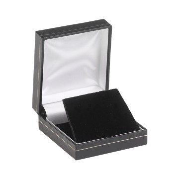 Black Leatherette Jewellery Cases - Pendant - 61 x 65 x 28mm