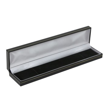 Black Leatherette Jewellery Cases - Bracelet - 220 x 55 x 24mm