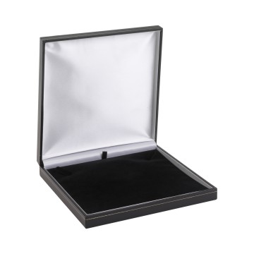 Black Leatherette Jewellery Cases - Necklace - 190 x 194 x 33mm