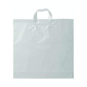 Frosted Flexi-Loop Plastic Carrier Bags - 45 x 45 + 10cm