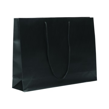 Black Laminated Matt Paper Carrier Bags - 44 x 32 + 10cm