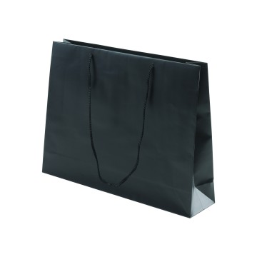 Black Laminated Matt Paper Carrier Bags - 36 x 26 + 14cm