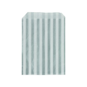Silver Stripe Paper Bags - 13 x 18cm