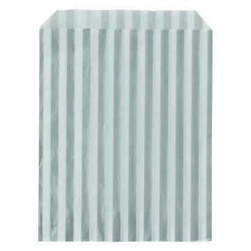 Silver Stripe Paper Bags - 18 x 23cm