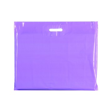 Lilac Classic Gloss Plastic Carrier Bags - 56 x 45 + 10cm