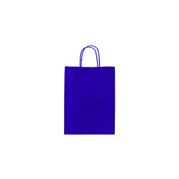 Purple Twisted Handle Matt Paper Carrier Bags - 18 x 23 + 8cm