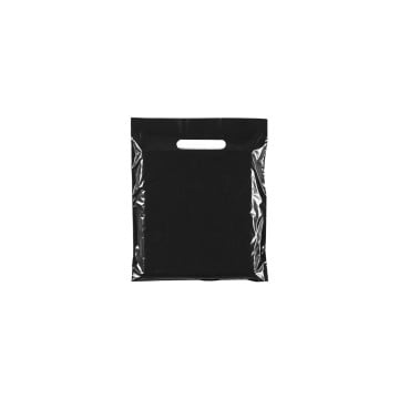 Black Economy Gloss Plastic Carrier Bags