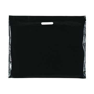 Black Economy Gloss Plastic Carrier Bags - 56 x 45 + 8cm