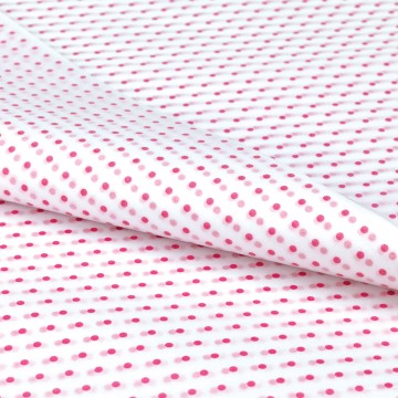Pink Polka Dot Patterned Tissue Paper - 50 x 75cm