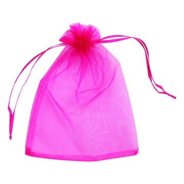 Fuchsia Pink Organza Gift Bags - 15 x 20cm
