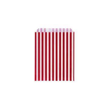 Red Stripe Paper Bags - 18 x 23cm