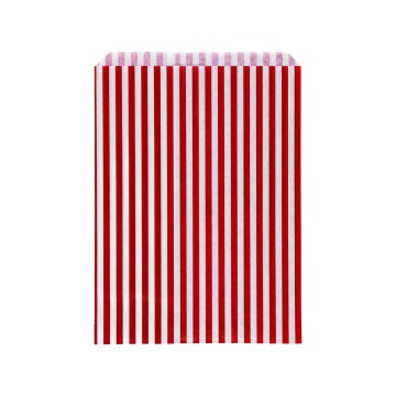 Red Stripe Paper Bags - 24 x 36cm