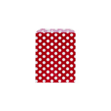 Red Polka Dot Paper Bags - 18 x 23cm
