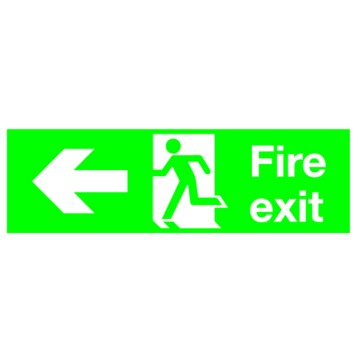Self Adhesive Fire Exit Sign - Left Arrow