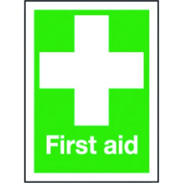 Self Adhesive First Aid Sign - Green