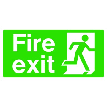 Self Adhesive Fire Exit Sign - Right