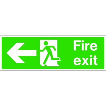 Self Adhesive Fire Exit Sign - Left