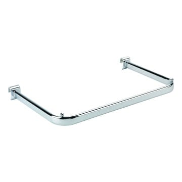 Twinslot Chrome Half D-Bar Rail - 50cm