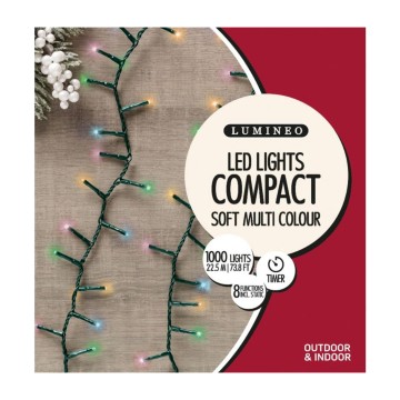 LED Compact Twinkle Soft Lights - Multi Coloured - 2250cm