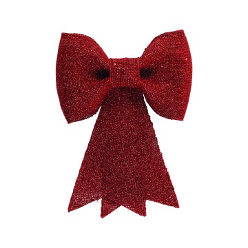 Glitter bow red - 30 x 5 x 22cm