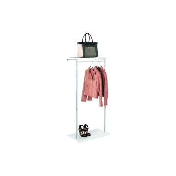 Edge Chrome & White Hanging Wall Bay - 70 x 40 x 146cm 