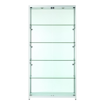 Silver Panorama Glass Display Cabinets - Tall Extra Wide