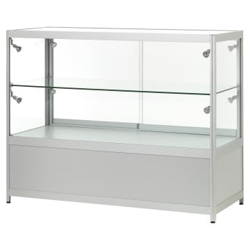 Silver Panorama Shop Counters - 2/3 Glazed