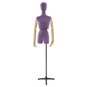 Articulated Purple Female Tailors Dummy With Stand