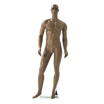 Matt Brown Male Realistic Mannequin - Leg Astride