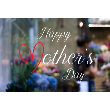 Happy Mothers Day Window Cling - 60 x 46cm