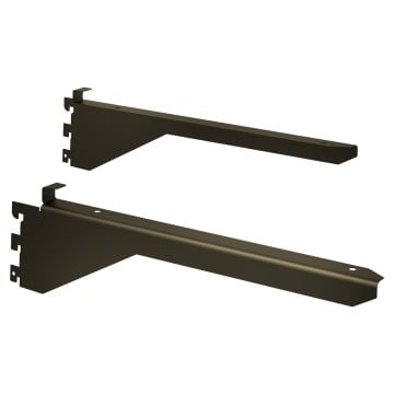 Queen Vogue Bronze Glass Shelf Brackets - 28cm
