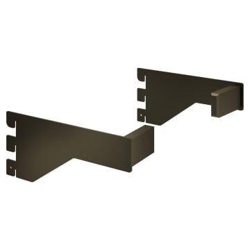 Queen Vogue Bronze Rectangular Cross Rail End Brackets - 148mm