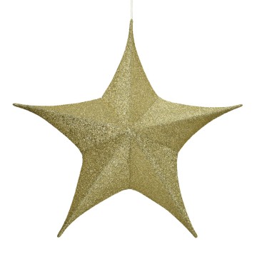 Extra Large Hanging Glitter Gold Stars