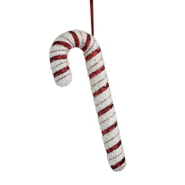 Foam Hanging Candy Cane Red White 52cm