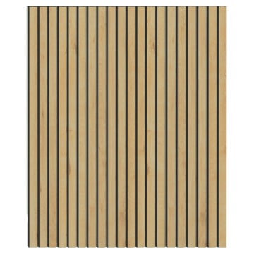 Oak-Effect & Black Wall Panel - 120 x 98.5 x 1.8cm