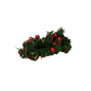 Garland Bauble Ribbon - Green & Red - 180cm