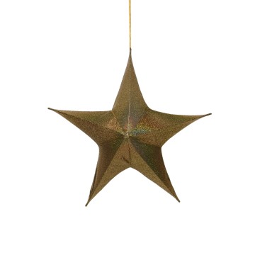 Large Hanging Metallic Star - Gold - 65cm