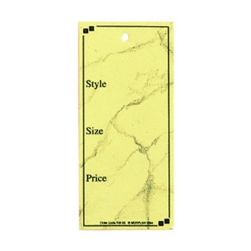 Marble Style/Size/Price Tickets - 40 x 90mm