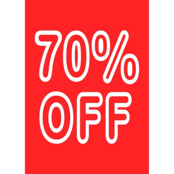 Sale Cards - Red & White - 70% Off