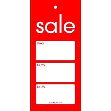 Linear Sale Tickets - Was/Now/Now - 46 x 100cm