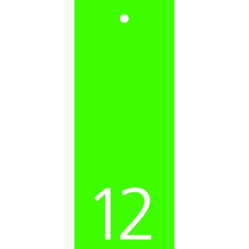 Colour-Coded Size Tags - Size 12 - Green