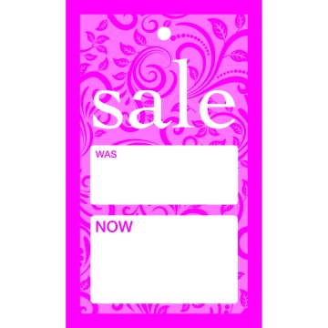 Lace Sale Hanger Tickets - Was/Now - 122 x 73mm