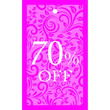 Lace Hanger Tickets - 70% - 122 x 73mm