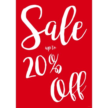 Ribbon Sale A-Board Posters - Up To 20% Off - 59 x 84cm