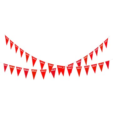 Principal Sale Bunting - Bunting - White on Red