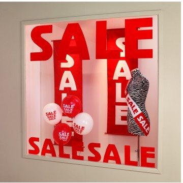 Principal Sale Window Cling - Red Assorted - 3 Pieces