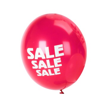 Principal Sale Balloons - White on Red