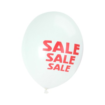 Principal Sale Balloons - Red on White